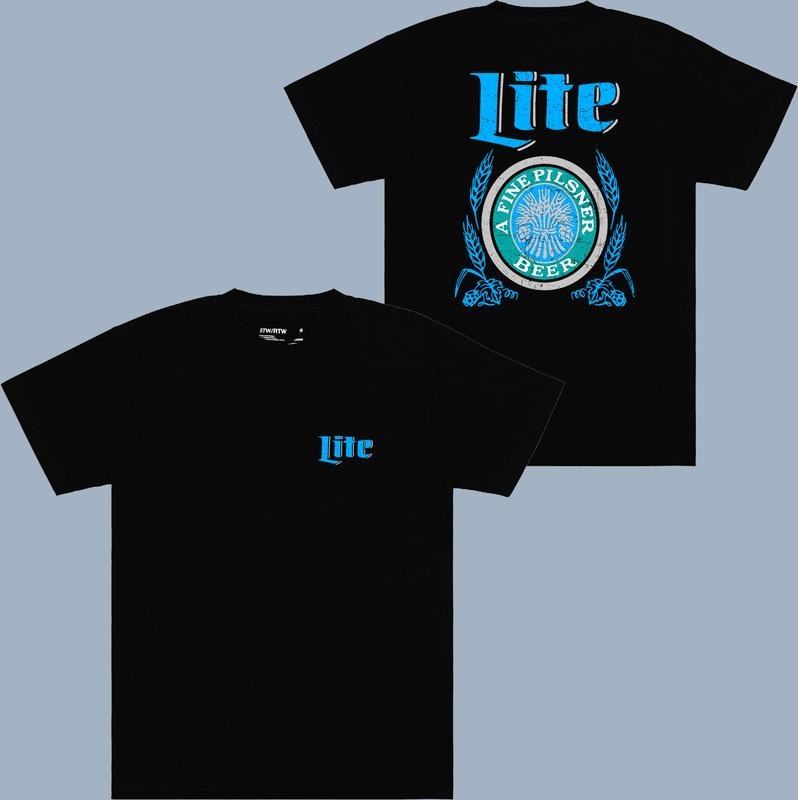 Miller Lite Graphic T-shirt - 2 Side - Versatile Unisex Wear - Colors Galore - Extensive Size Options - Variety Of Designs - Adventure Ready style 001