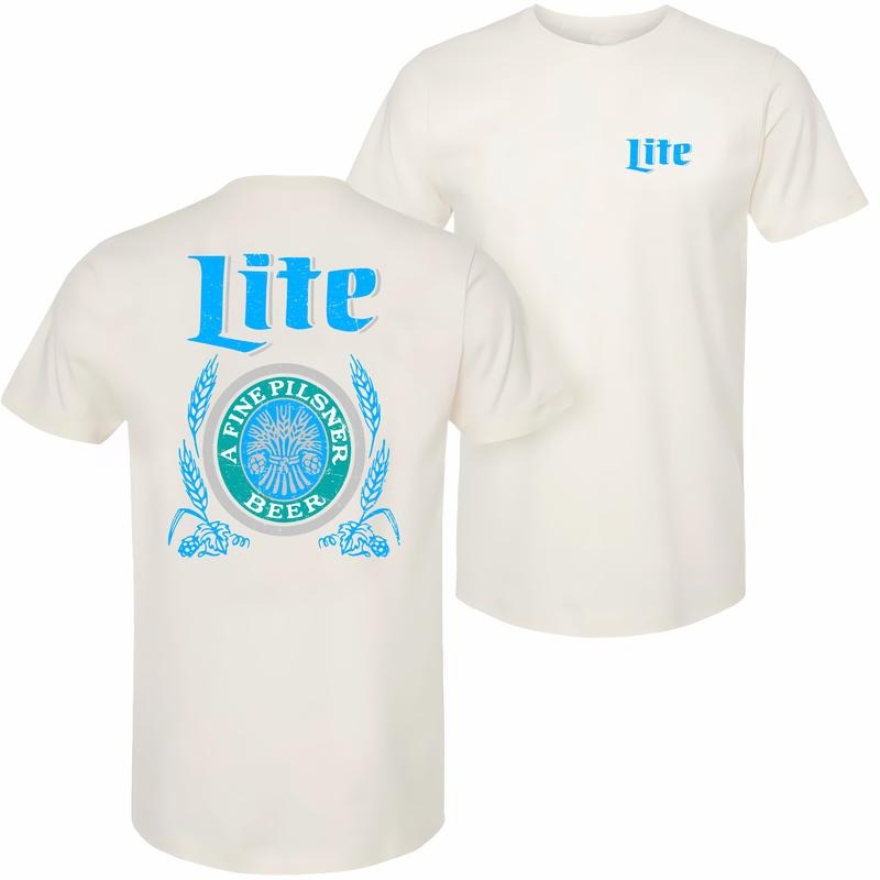 Miller Lite Graphic T-shirt - 2 Side - Versatile Unisex Wear - Colors Galore - Extensive Size Options - Variety Of Designs - Adventure Ready style 001