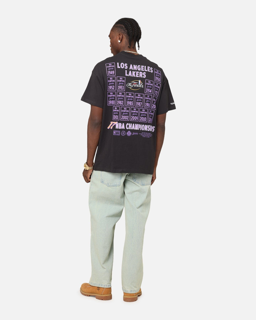 Mitchell & Ness Los Angeles Lakers Champions Report "Champ Pack" T-Shirt Faded Black