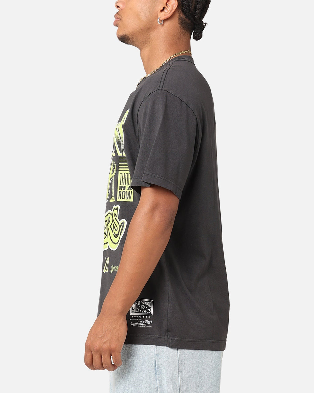 Mitchell & Ness Los Angeles Lakers Championship Neon T-Shirt Overdyed Black
