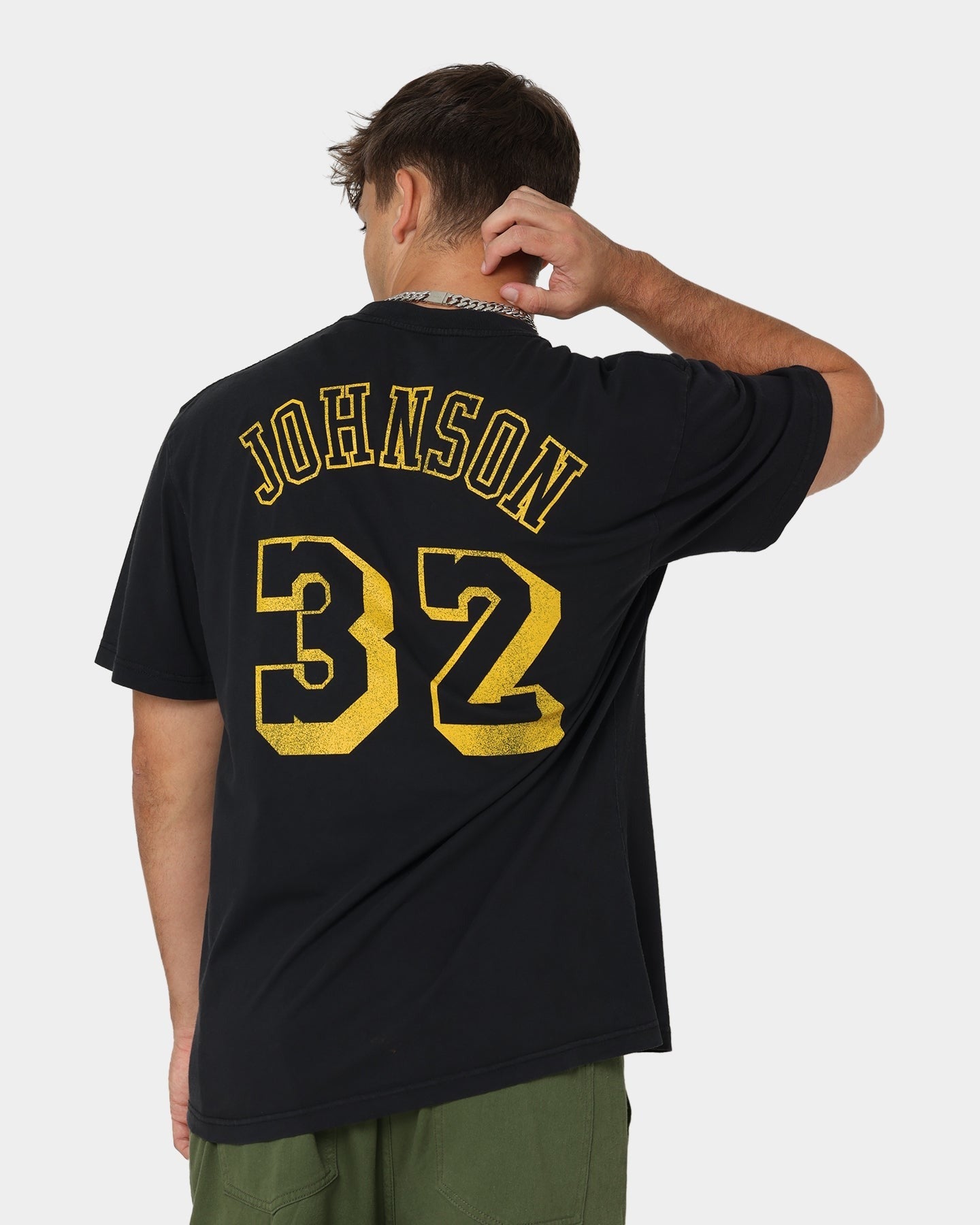 Mitchell & Ness Los Angeles Lakers Magic Johnson #32 N&N Vintage T-Shirt Faded Black