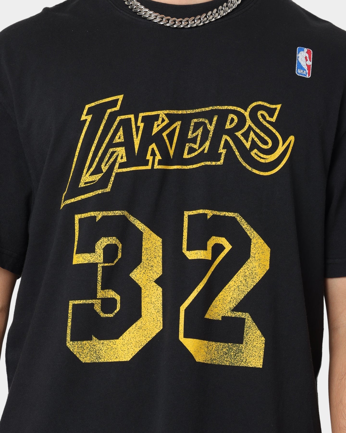 Mitchell & Ness Los Angeles Lakers Magic Johnson #32 N&N Vintage T-Shirt Faded Black