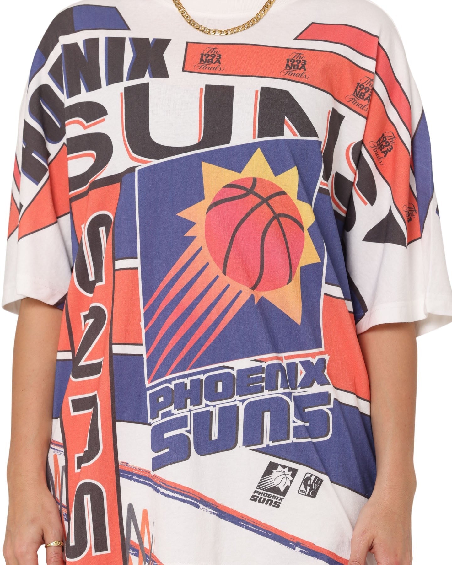 Mitchell & Ness Phoenix Suns '93 Game Over Vintage T-Shirt Vintage White Style001