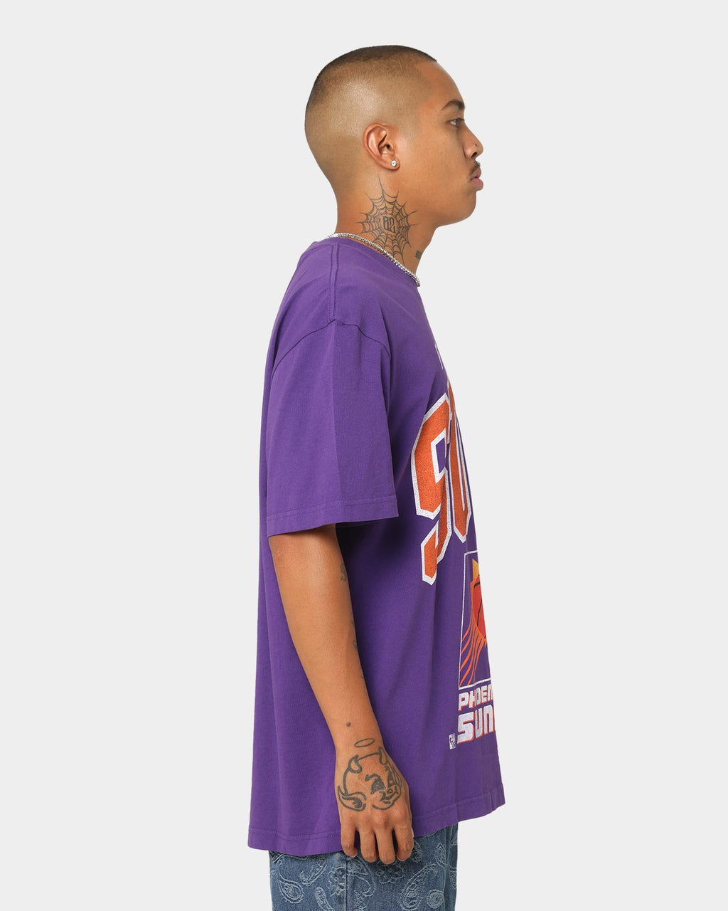 Mitchell & Ness Phoenix Suns XL Arch Vintage T-Shirt Faded Purple