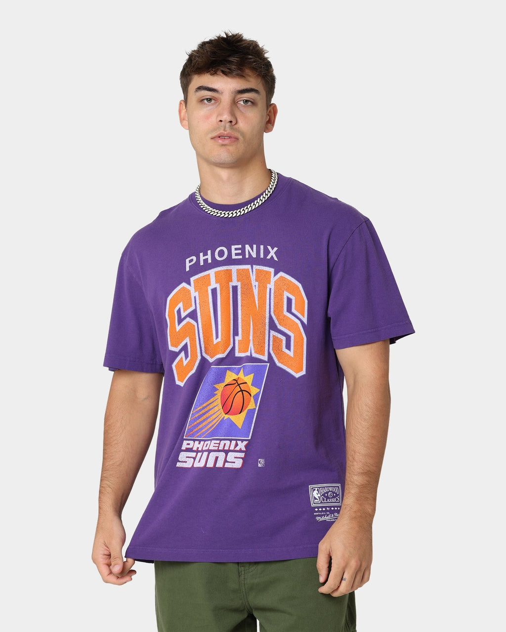 Mitchell & Ness Phoenix Suns XL Arch Vintage T-Shirt Faded Purple Style002