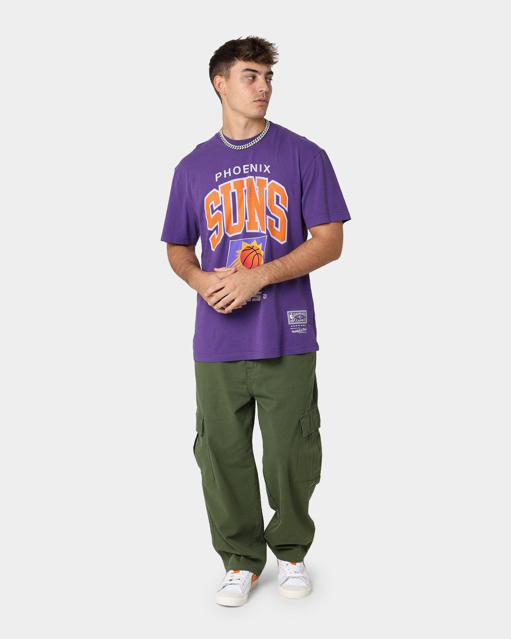 Mitchell & Ness Phoenix Suns XL Arch Vintage T-Shirt Faded Purple Style002