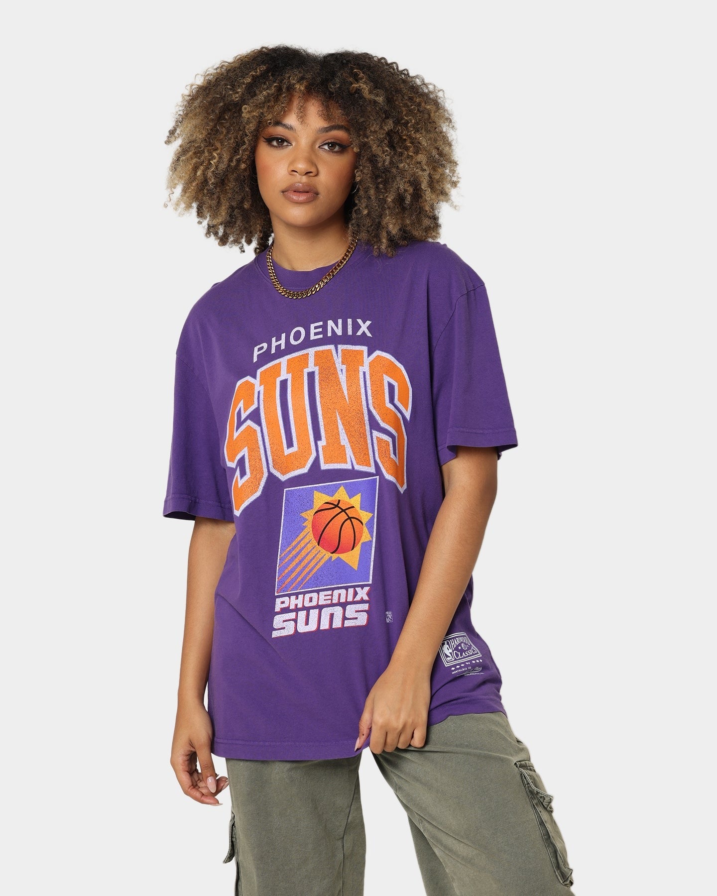 Mitchell & Ness Phoenix Suns XL Arch Vintage T-Shirt Faded Purple Style003
