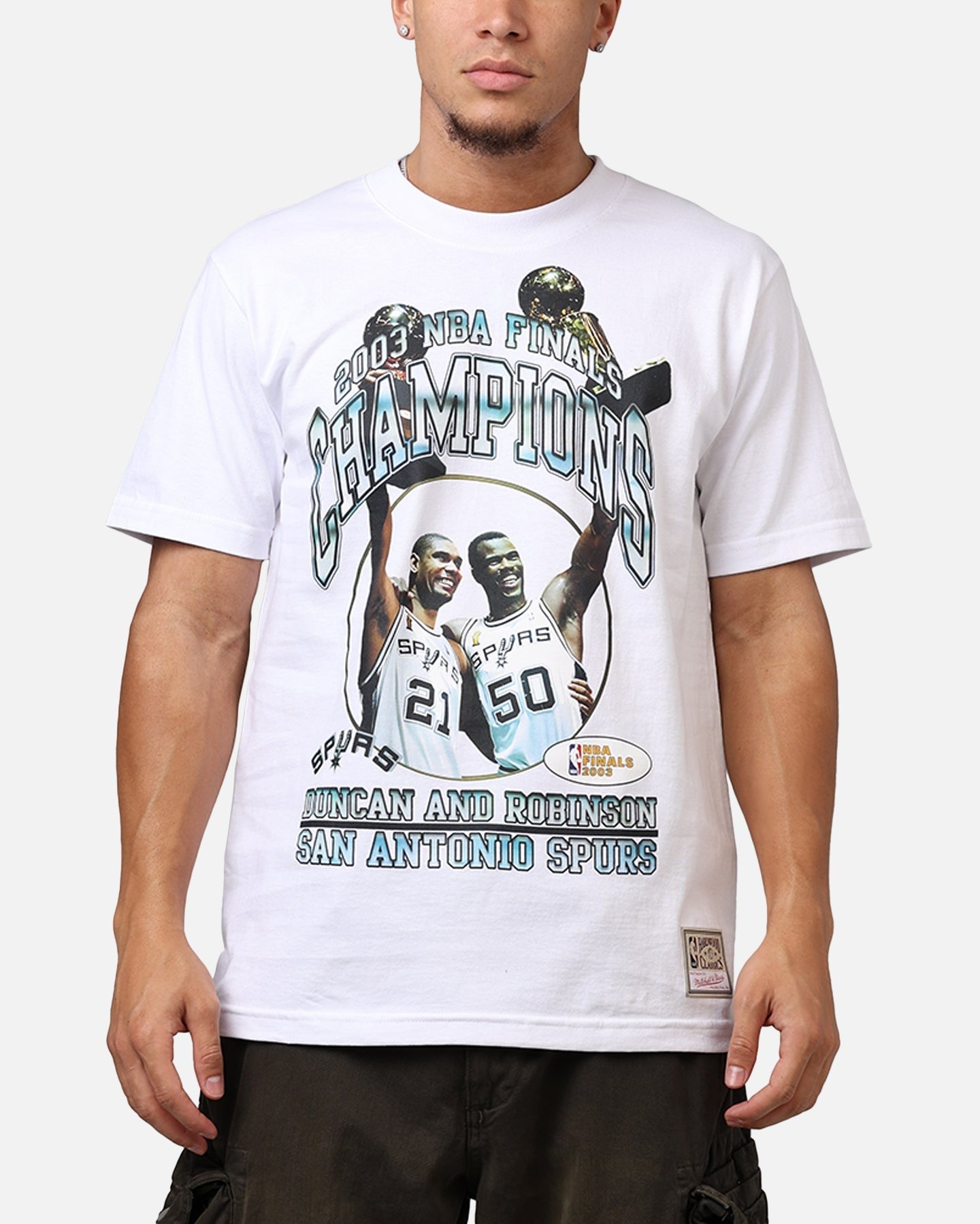 Mitchell & Ness San Antonio Spurs 2003 Finals Champions T-Shirt White