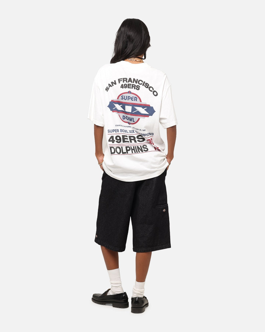 Mitchell & Ness Super Bowl XIX Match Up T-Shirt Vintage White Style001