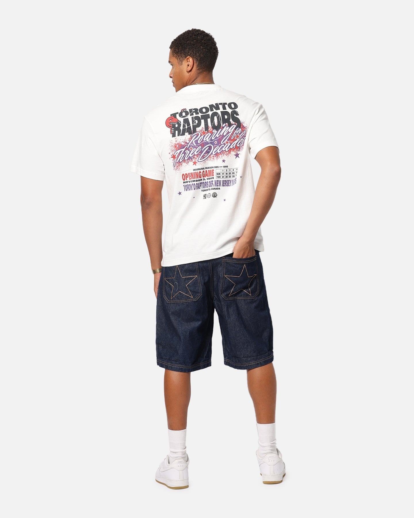 Mitchell & Ness Toronto Raptors Three Decades T-Shirt Vintage White