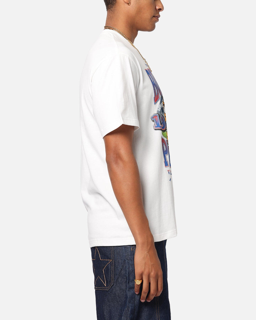 Mitchell & Ness Western Bulldogs Mascot T-Shirt Vintage White