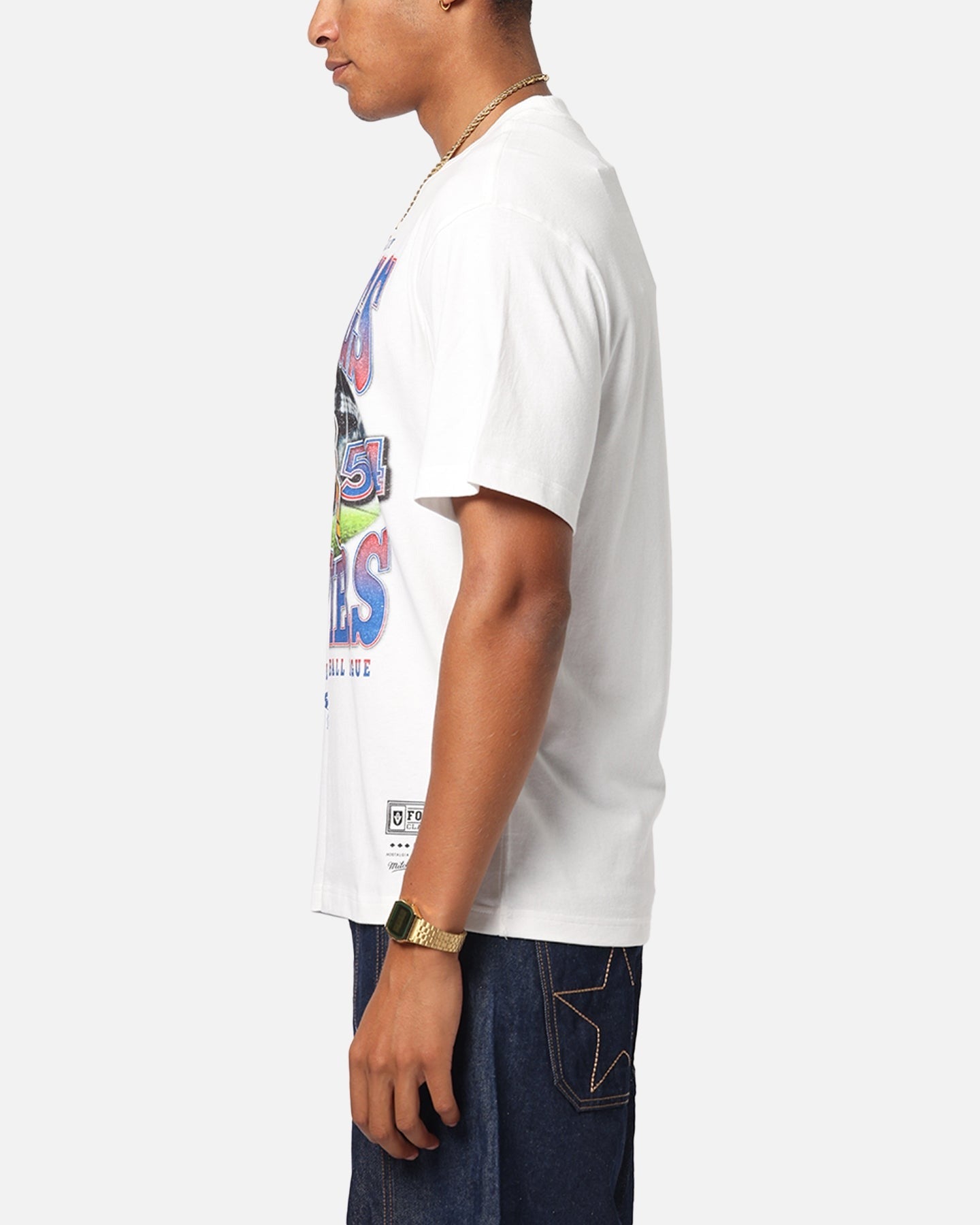 Mitchell & Ness Western Bulldogs Mascot T-Shirt Vintage White