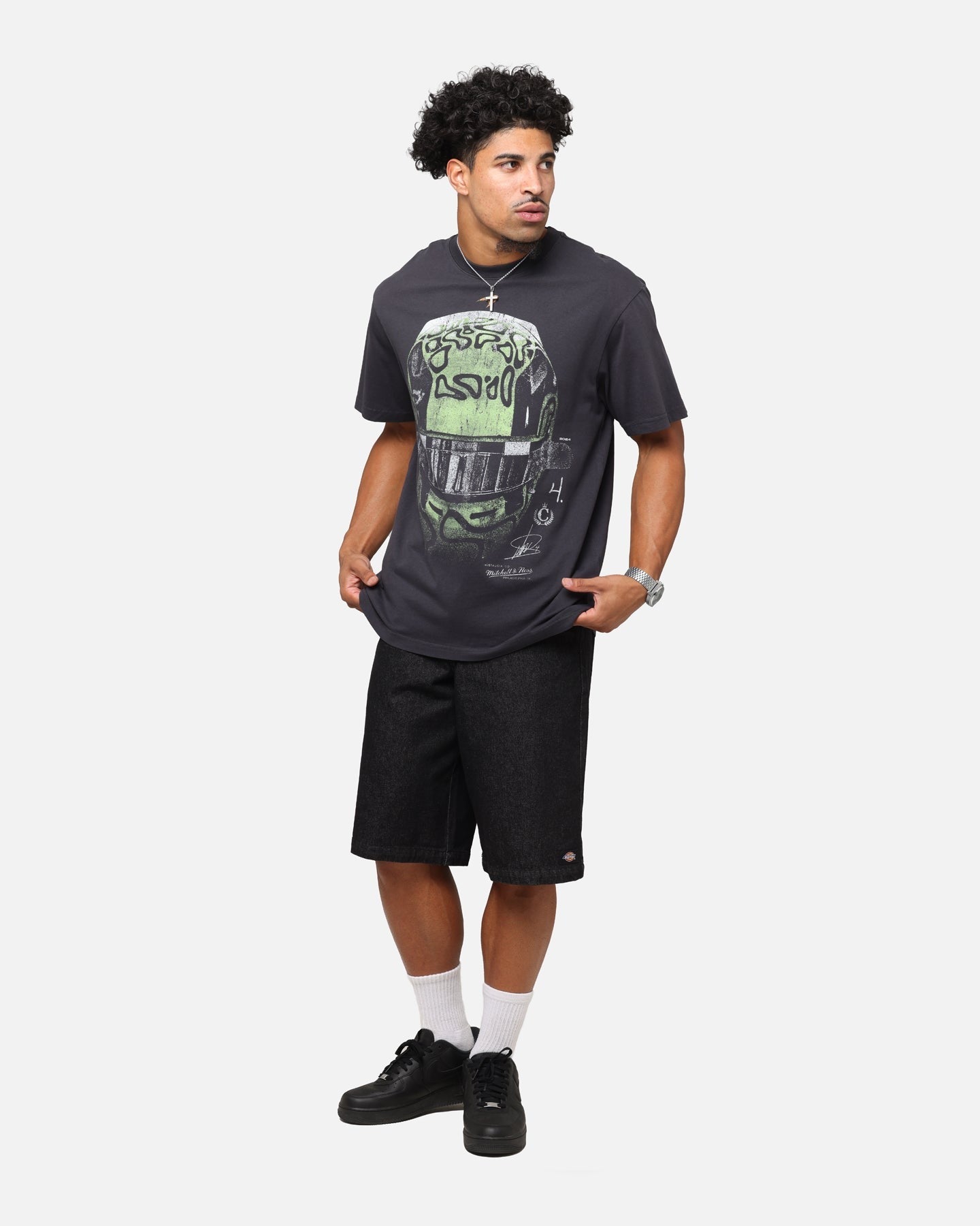 Mitchell & Ness X Mclaren Lando Norris Helmet T-Shirt Faded Black