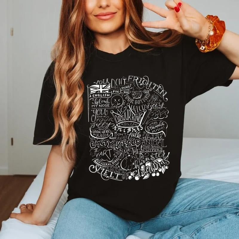 Mon Python Quotes Shirt, Monty Pytho French Castle Insults Essential T Shirt, Unisex Short Sleeve Tee Shirt, Casual Clothing