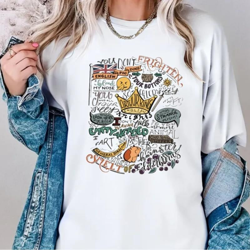 Monty Python French Castle Shirt, Mon Pytho Quotes Shirt, Unisex Short Sleeve Tee Shirt, Casual Clothing