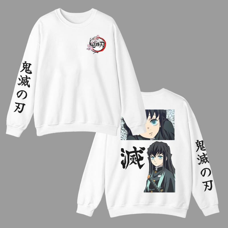 Muichiro Tokito Sweatshirt, Mist Hashira Sweatshirt Hoodie, Demon Slyer Merch, Kitmetsu No Yaiba Outfits, Anime lover sweatshirt hoodie, Gift for him,