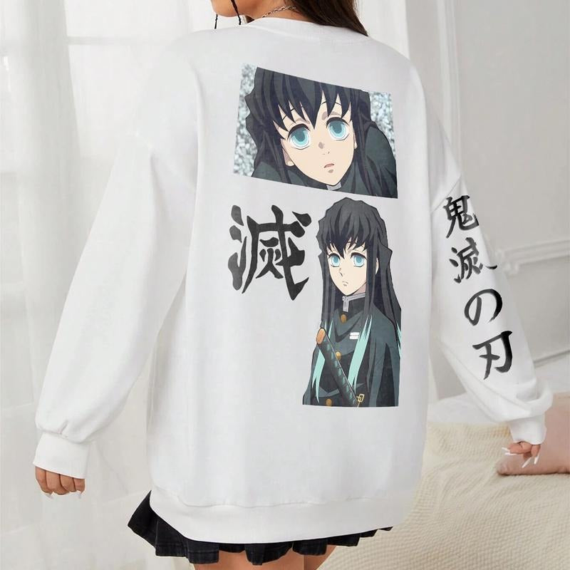 Muichiro Tokito Sweatshirt, Mist Hashira Sweatshirt Hoodie, Demon Slyer Merch, Kitmetsu No Yaiba Outfits, Anime lover sweatshirt hoodie, Gift for him,
