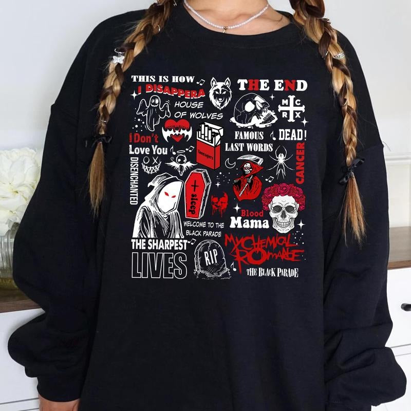 My Chemical Romance MCR Shirt, Rock Band Shirt, MCR Band Merch Tee, 80 90s Music Rock Punk Shirt, Heavy Cotton Shirt For Music Fans style 003