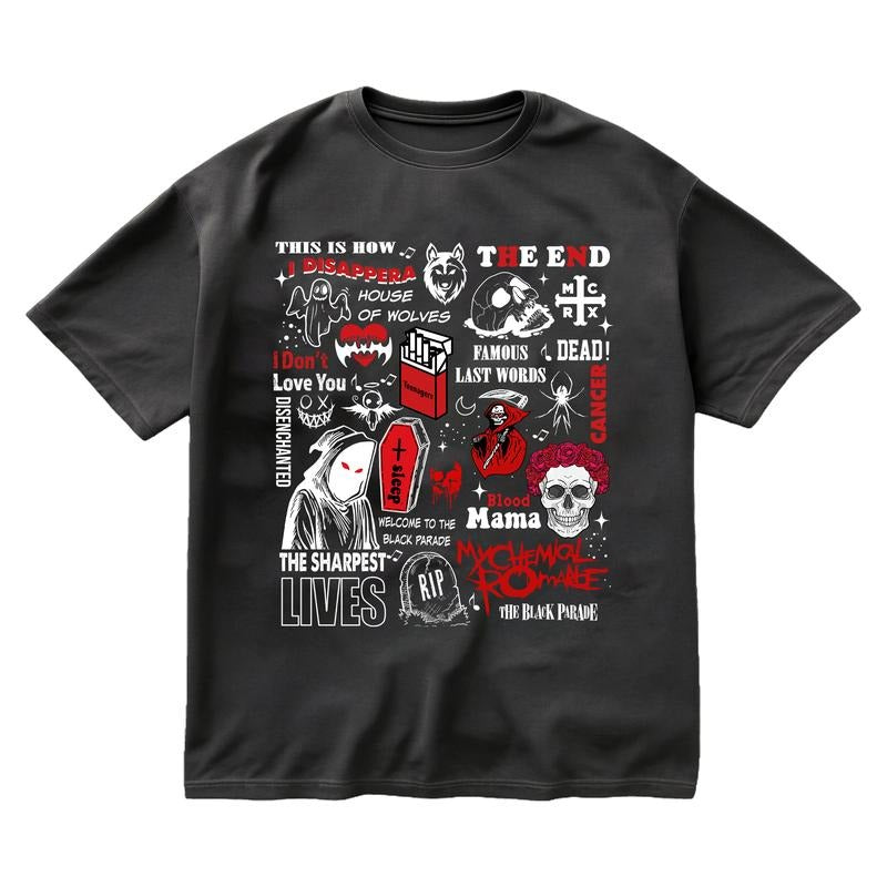 My Chemical Romance MCR Shirt, Rock Band Shirt, MCR Band Merch Tee, 80 90s Music Rock Punk Shirt, Heavy Cotton Shirt For Music Fans style 003