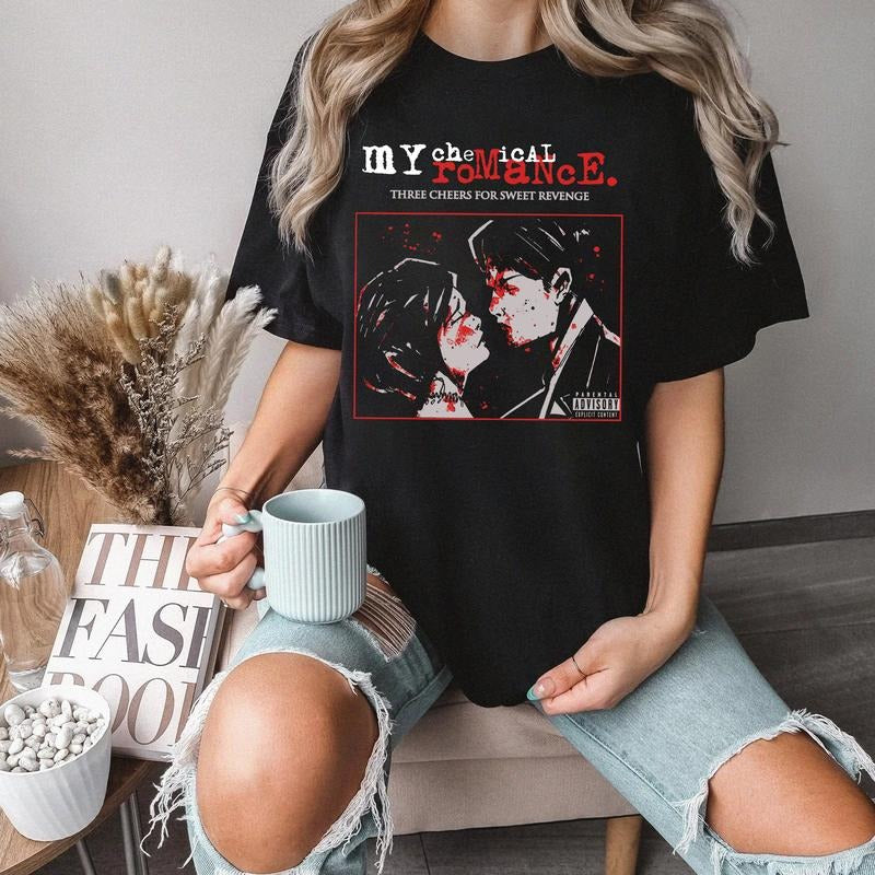 My Chemical Romance MCR Shirt, Rock Band Shirt, MCR Band Merch Tee, 80 90s Music Rock Punk Shirt, Heavy Cotton Shirt For Music Fans style 004