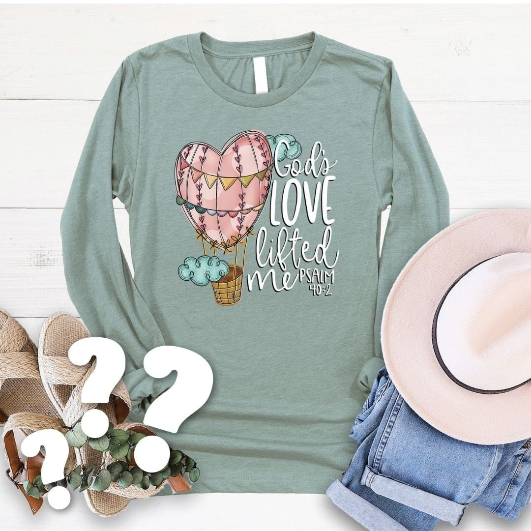 Mystery Long Sleeve Tee (color and design selected at random)