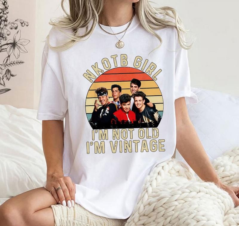 NKOTB Girl Vintage Shirt, New Kids On The Block Shirt, Old School Boy Band, NKOTB Concert Shirt,  Classic Rock Concert Tee