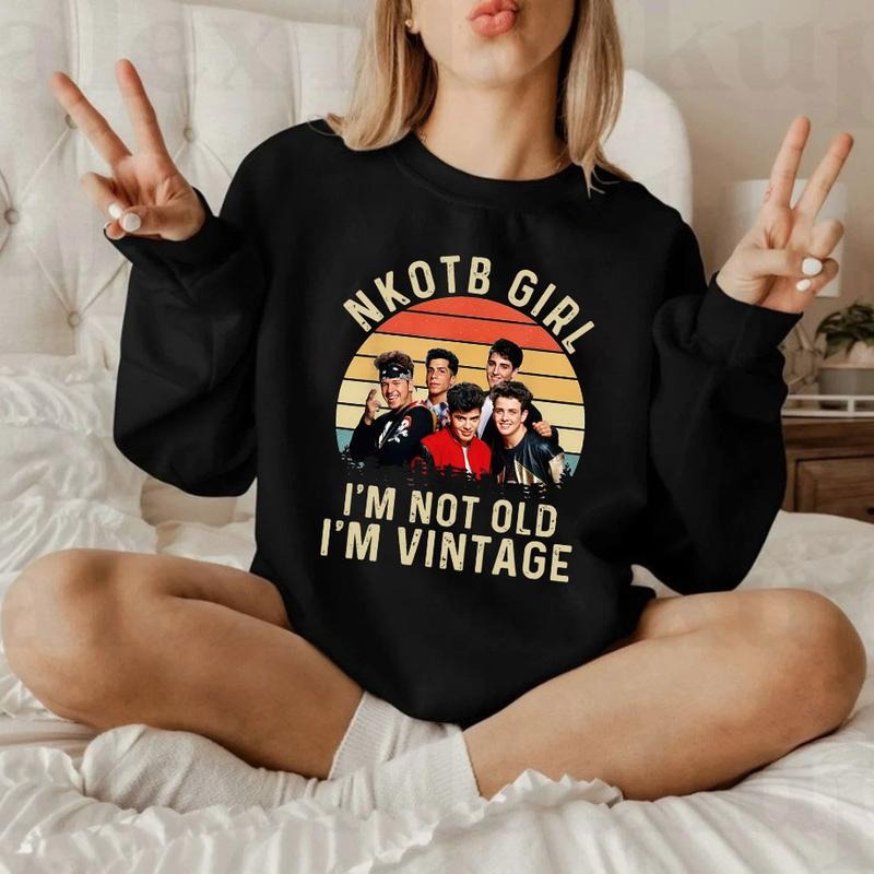NKOTB Girl Vintage Shirt, New Kids On The Block Shirt, Old School Boy Band, NKOTB Concert Shirt,  Classic Rock Concert Tee