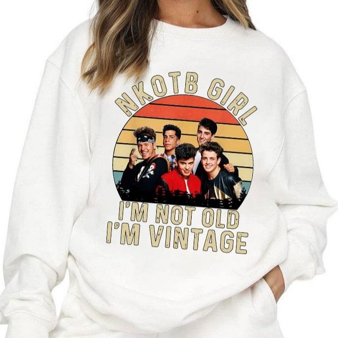 NKOTB Girl Vintage Shirt, New Kids On The Block Shirt, Old School Boy Band, NKOTB Concert Shirt,  Classic Rock Concert Tee