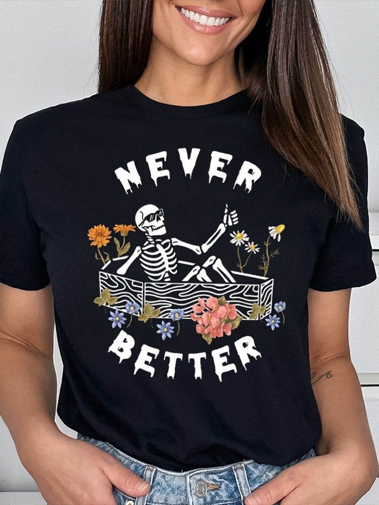 Never Better Floral Graphic Tee