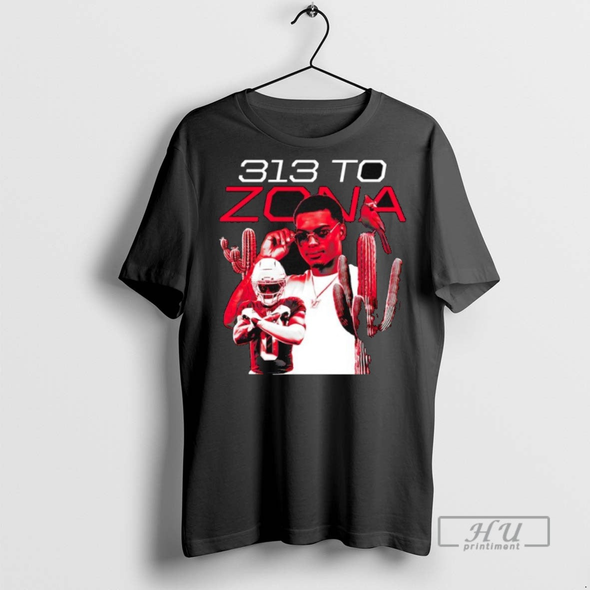 New 313 To Zona Arizona Cardinals Bird Football Team Tee Shirts Sweatshirt Hoodies