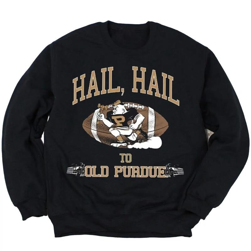 New Hail Purdue Vintage Style Martin Shirt with Fan Gift-Unisex Cotton Classic Fabric Menswear T-Shirt
