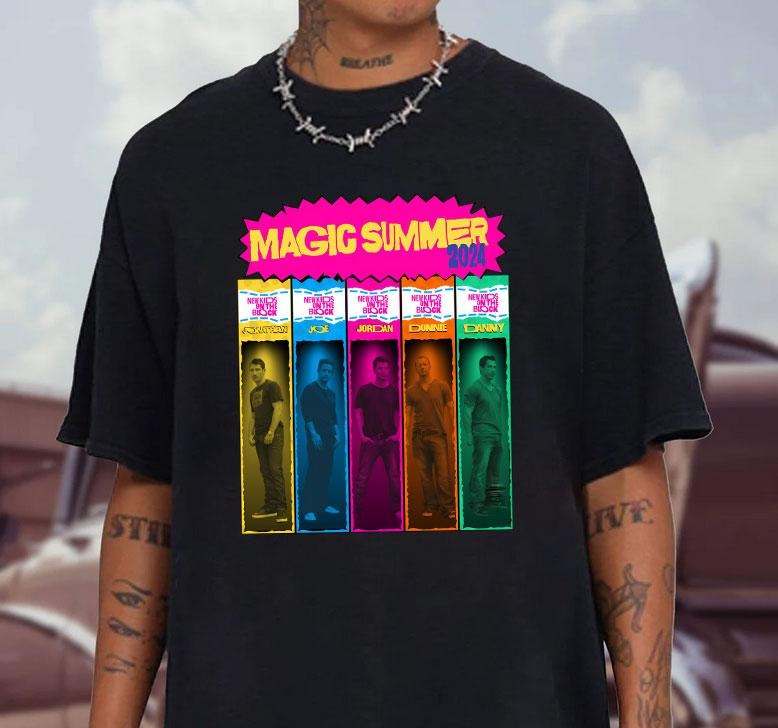 New Kids on the Block 2024 Tour Shirt, Magic Summer Tour Shirt, NKOTB Shirt, Vintage Rock Shirt