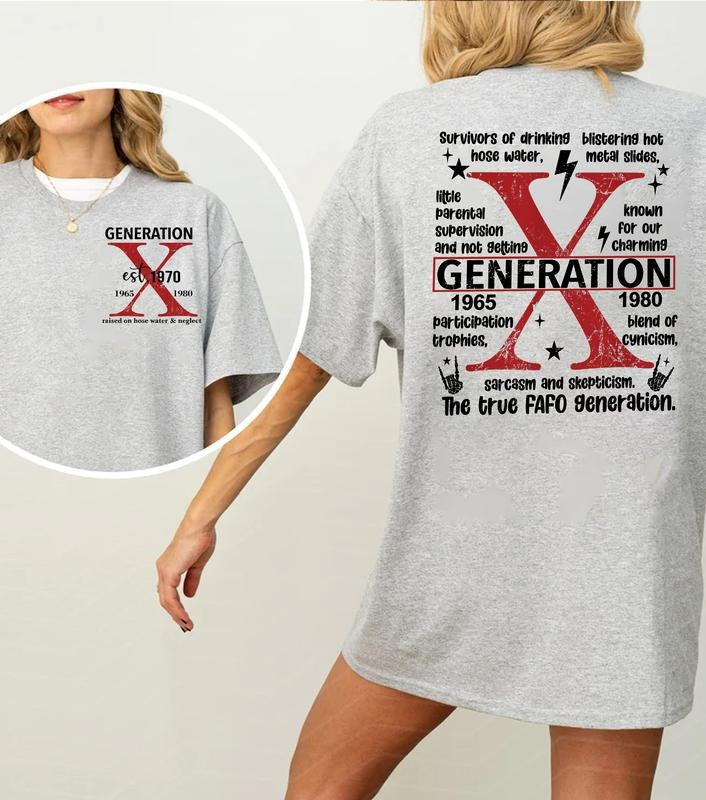 New Version Customize Gen X Shirt Raised On Hose Water And Neglect T-Shirt, Vintage Inspired Shirt, Funny Saying Shirt, Sarcasm Quotes Shirt, Humorous Shirt