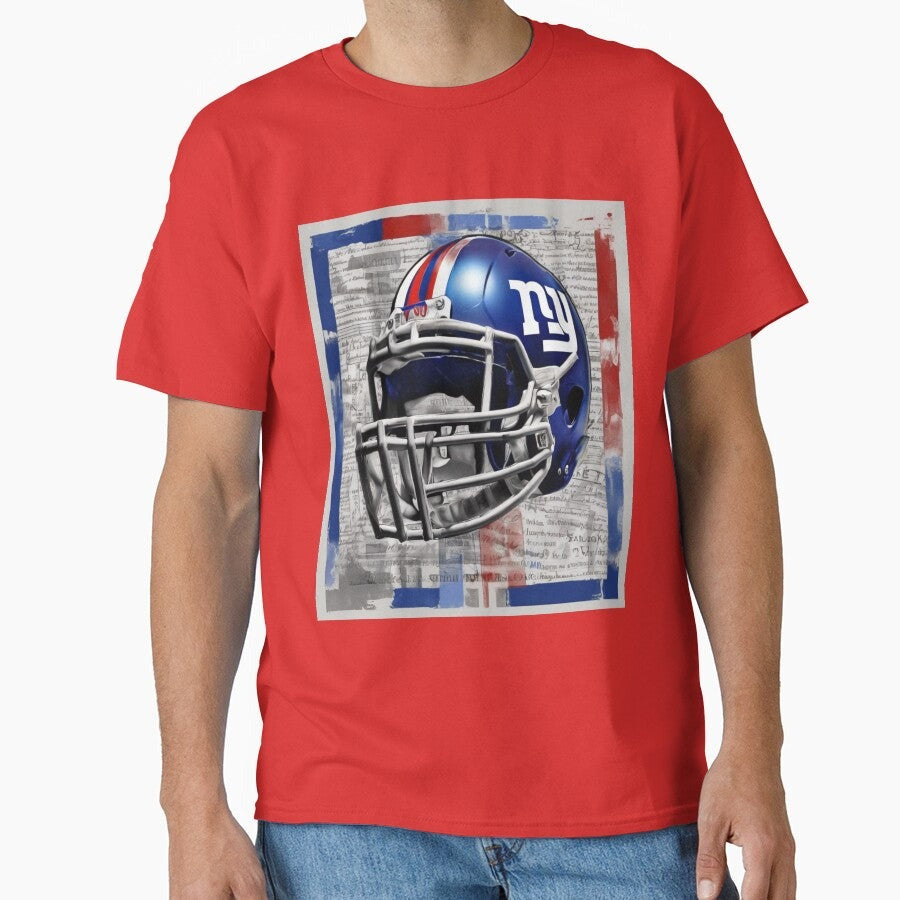 "New York Giants: Helmet in Colorful Action" Classic T-Shirt