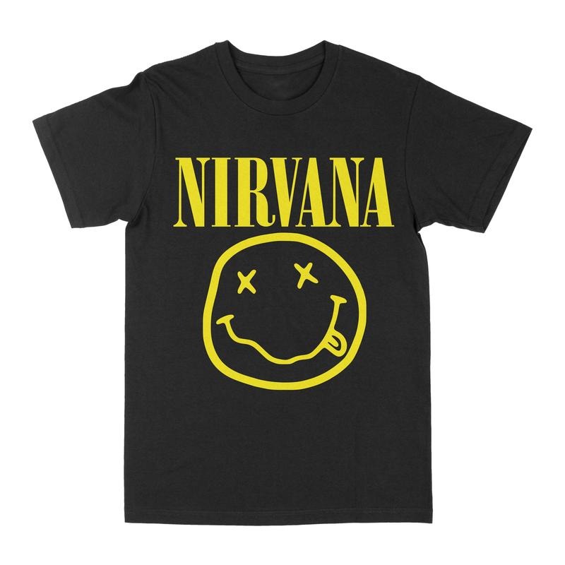 Nirvana Smile Graphic Tee, Vintage 90s Clothing High Street Tshirt, America Vintage Tshirt
