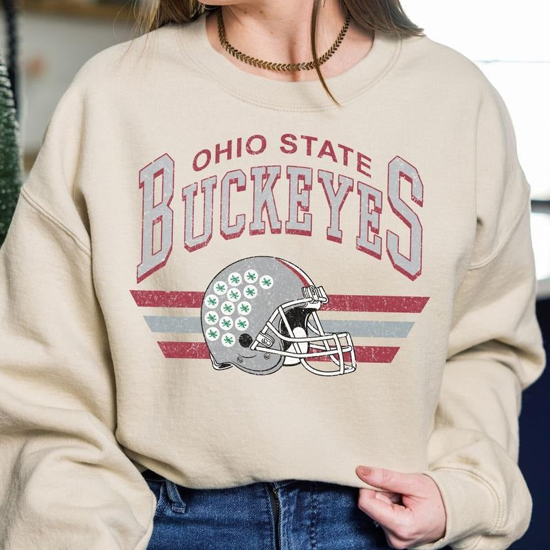Ohio State Vintage Football NCAA Sweatshirt, Vintage Ohio State University Sweatshirt, Unisex Vintage Sweatshirt NCAA, Classic Sport Sweatshirt, Gifts For Football Fan Sport