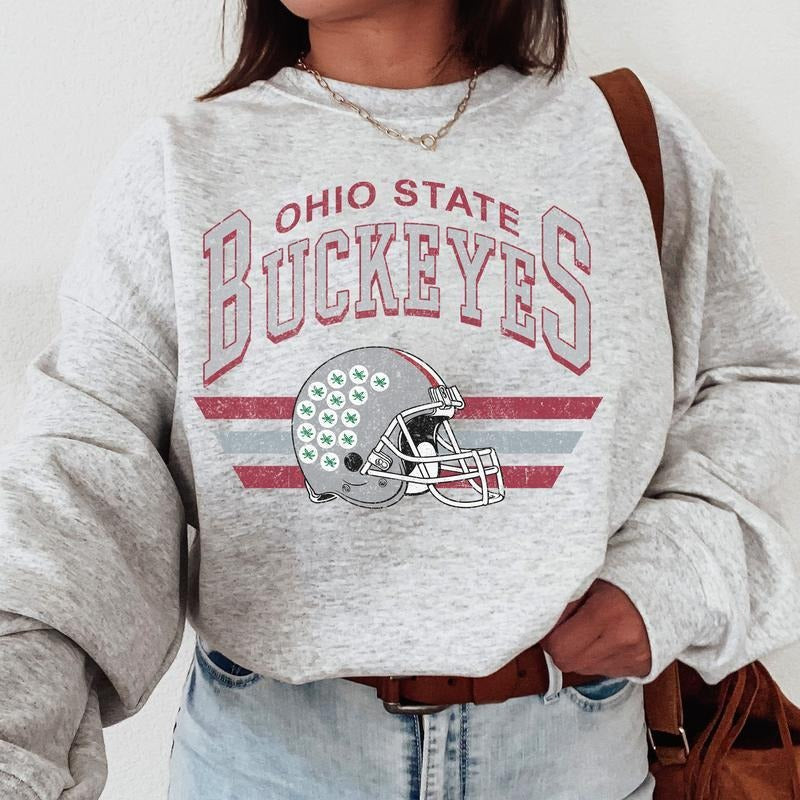 Ohio State Vintage Football NCAA Sweatshirt, Vintage Ohio State University Sweatshirt, Unisex Vintage Sweatshirt NCAA, Classic Sport Sweatshirt, Gifts For Football Fan Sport
