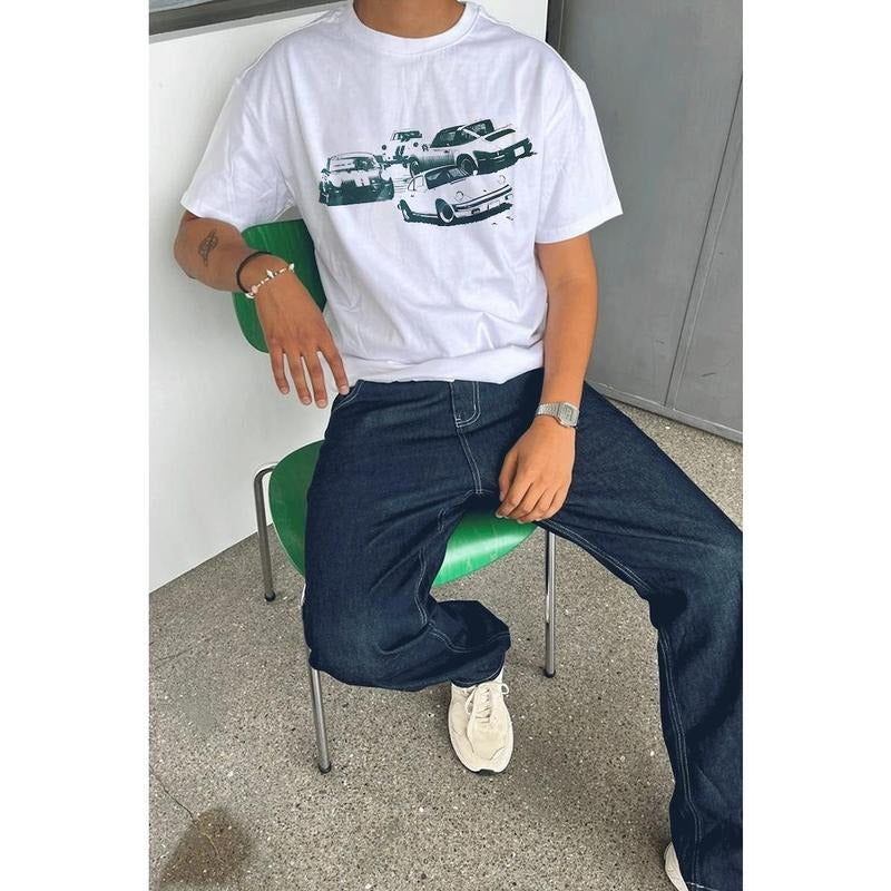 Oldtimer Retro Vintage Grafik T-Shirt, Unisex Comfort Farben Shirt, Vintage Auto Unisex T-Shirt, Oldtimer, Auto-Enthusiasten Geschenk