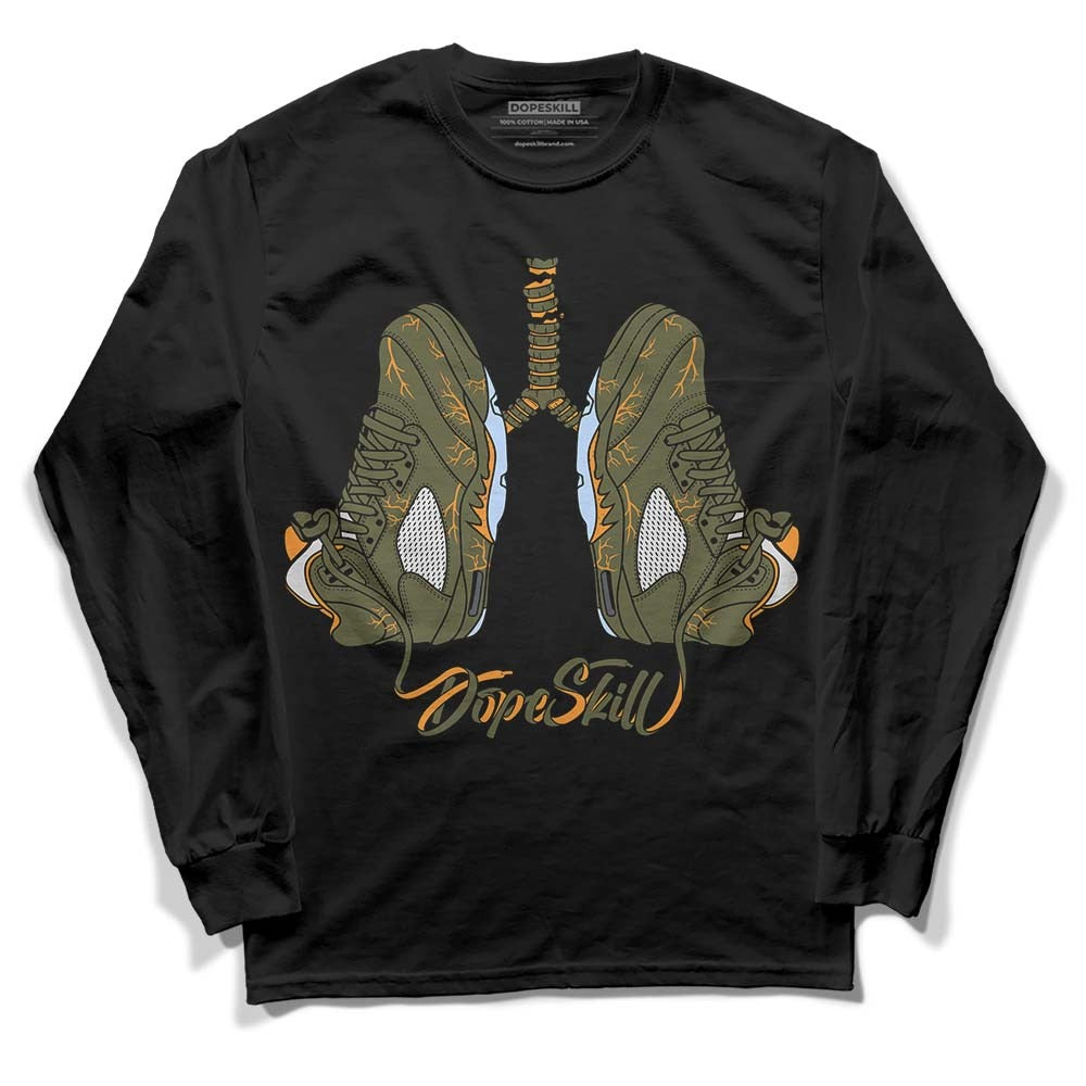 Olive 5s DopeSkill Long Sleeve T-Shirt Breathe Graphic