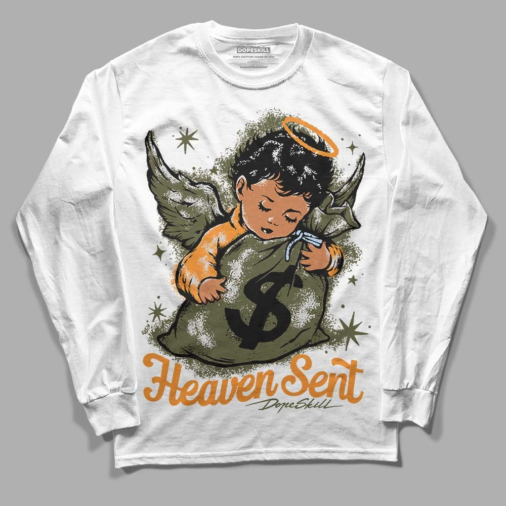 Olive 5s DopeSkill Long Sleeve T-Shirt Heaven Sent Graphic