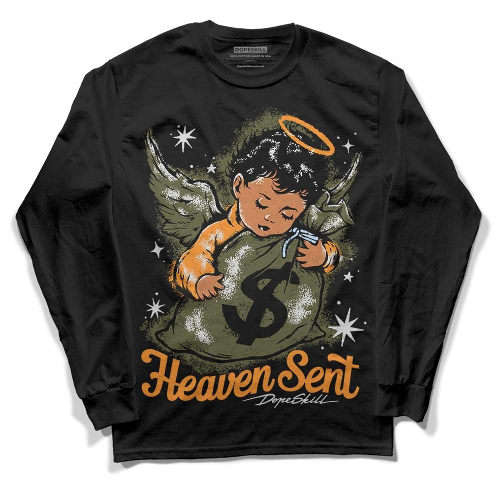 Olive 5s DopeSkill Long Sleeve T-Shirt Heaven Sent Graphic