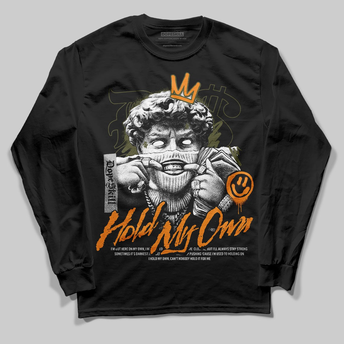 Olive 5s DopeSkill Long Sleeve T-Shirt In My Way Graphic