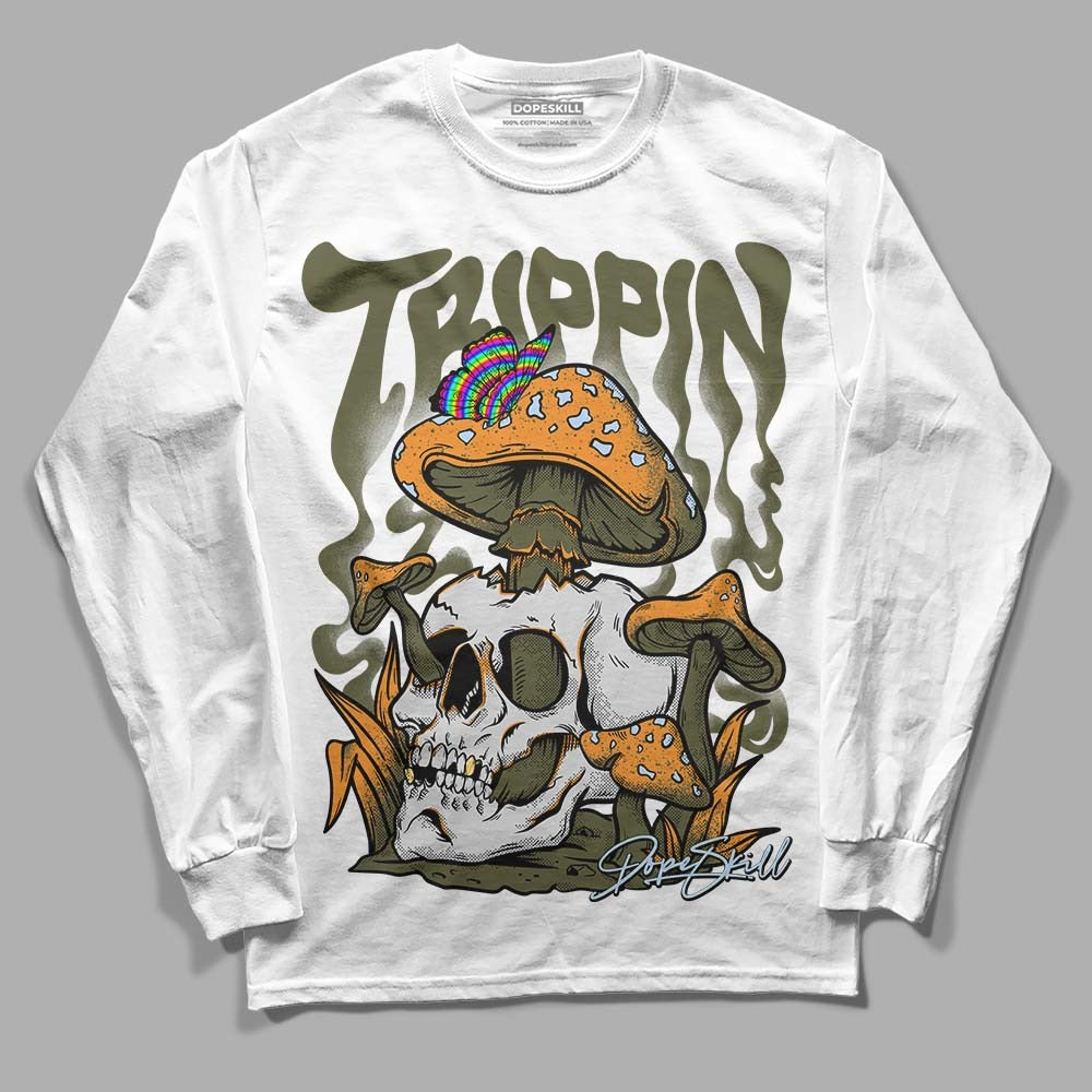 Olive 5s DopeSkill Long Sleeve T-Shirt Trippin Graphic