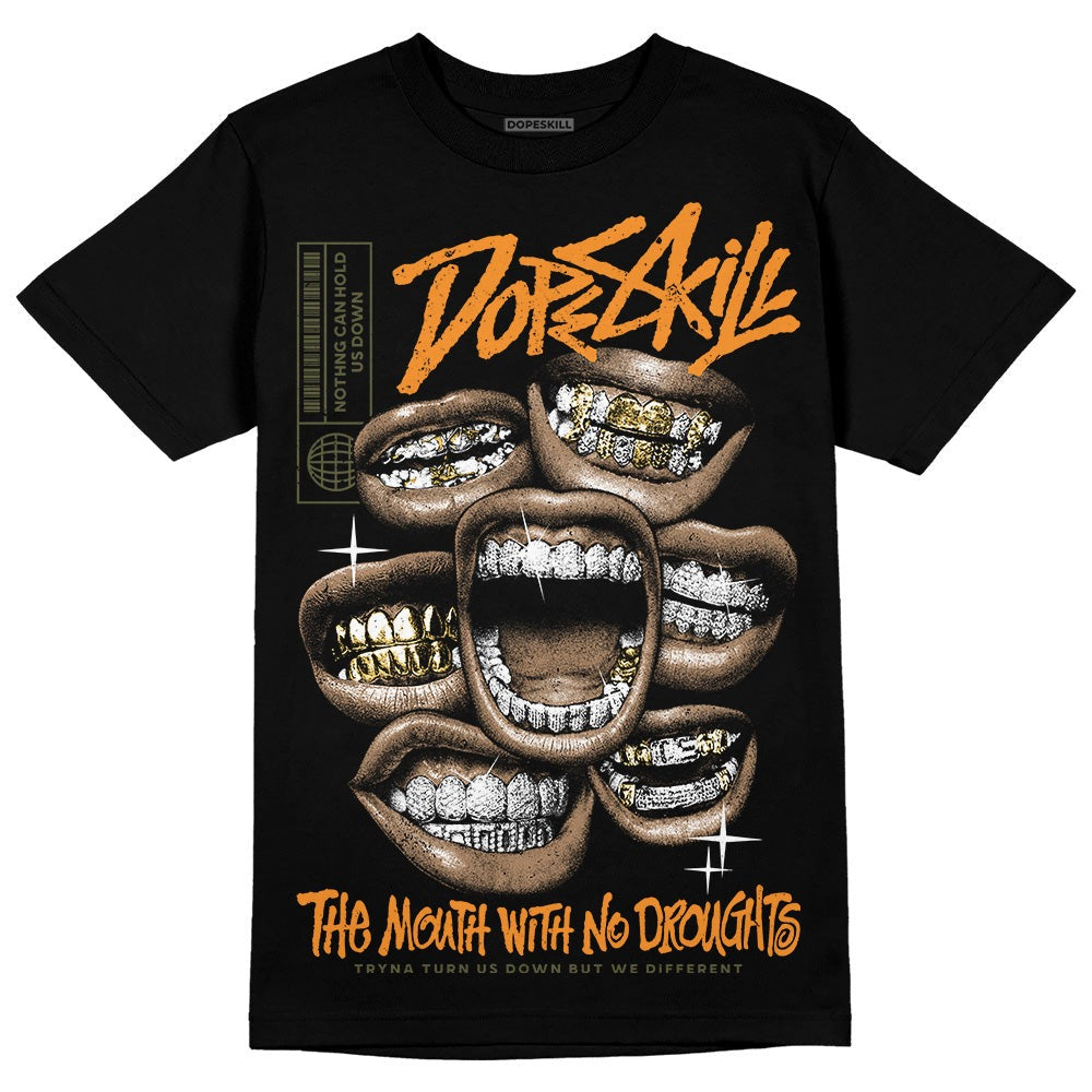 Olive 5s DopeSkill T-Shirt The Mouth With No Droughts Graphic