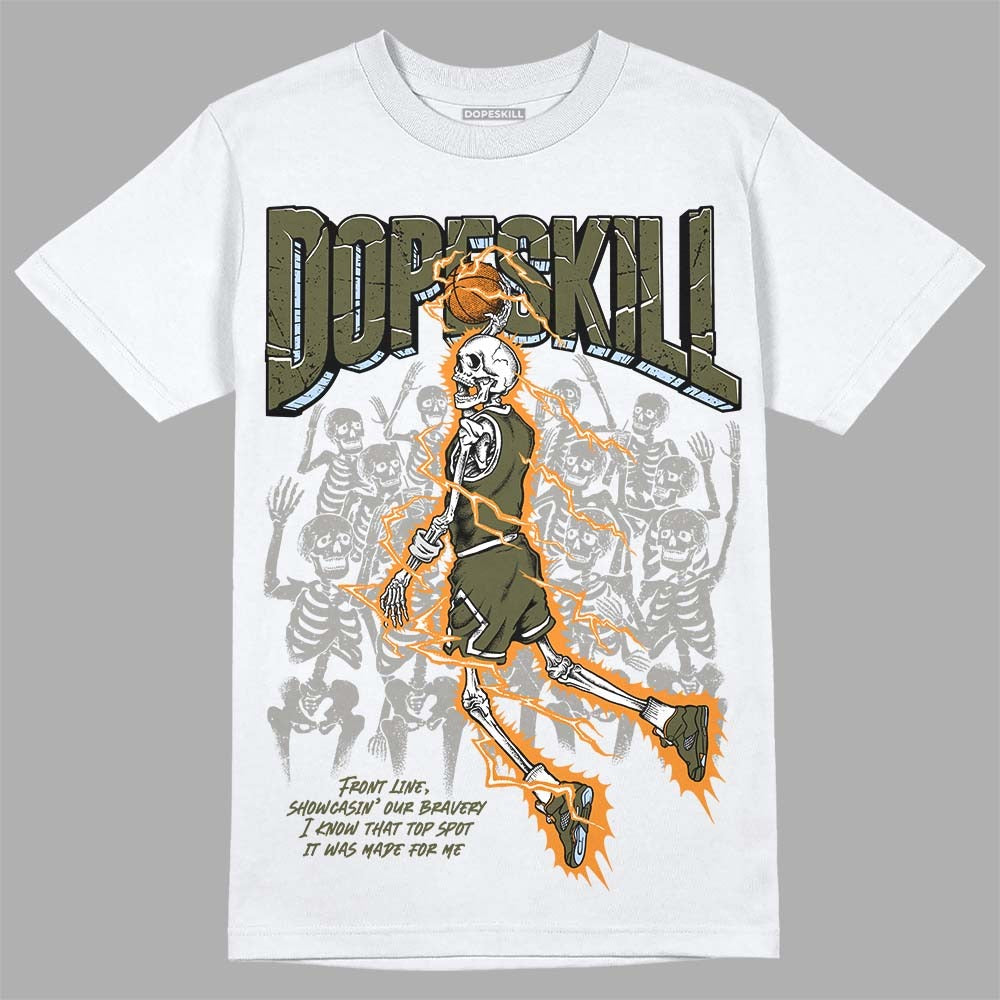 Olive 5s DopeSkill T-Shirt Thunder Dunk Graphic