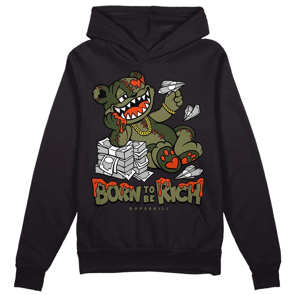 Olive Collection DopeSkill Hoodie Sweatshirt Born To Be Rich Graphic