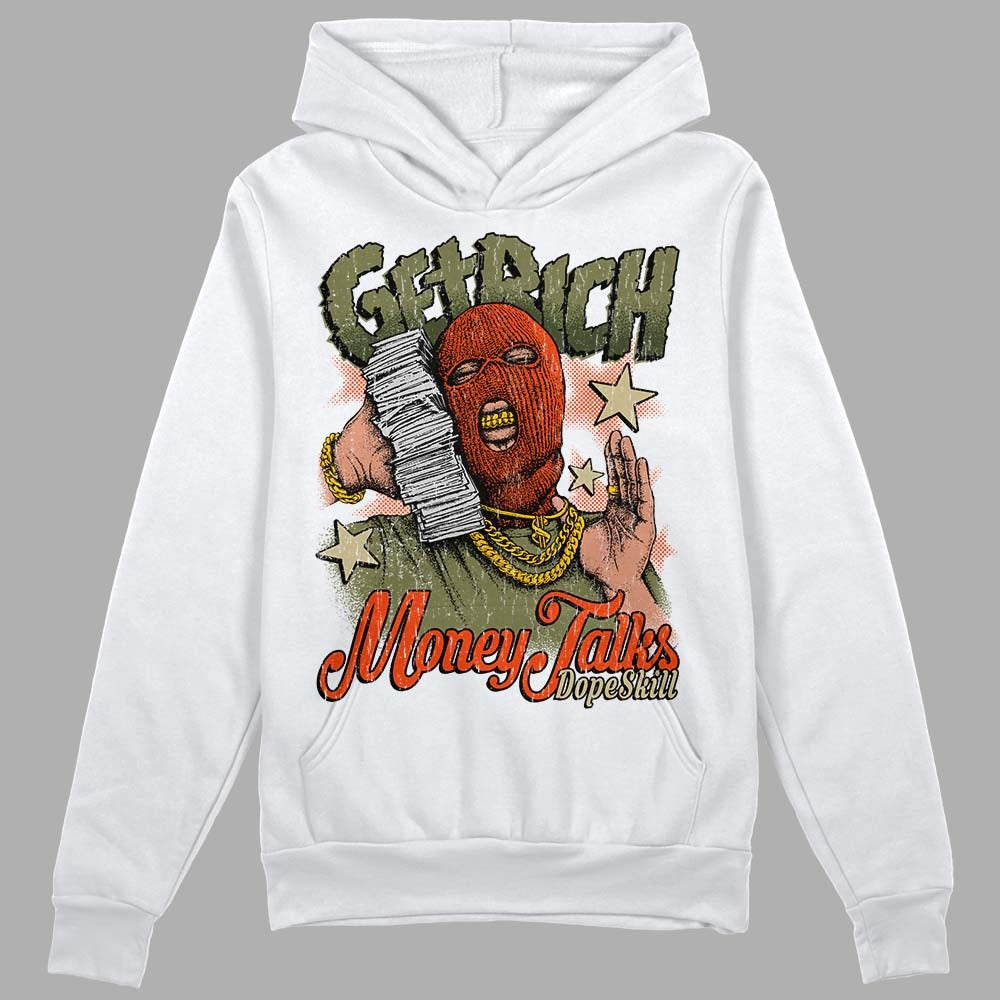 Olive Collection DopeSkill Hoodie Sweatshirt Get Rich Graphic