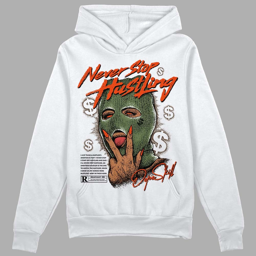 Olive Collection DopeSkill Hoodie Sweatshirt Never Stop Hustling Graphic