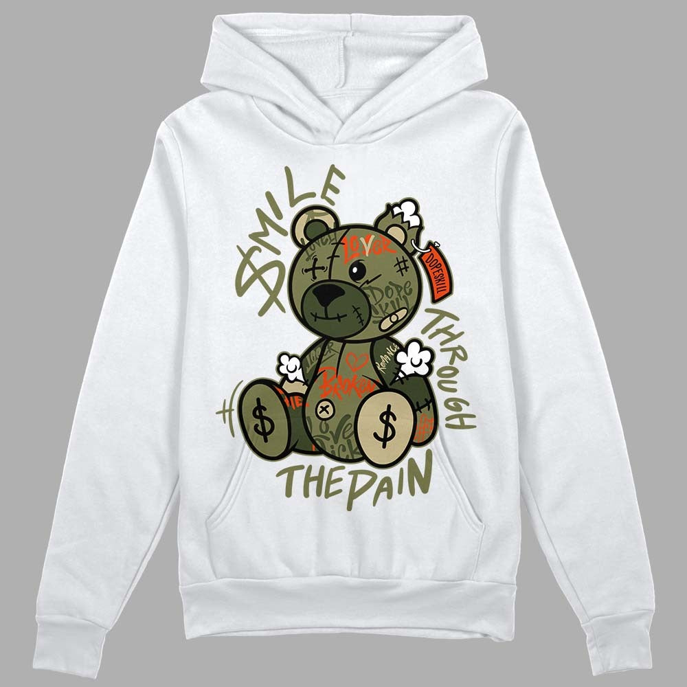Olive Collection DopeSkill Hoodie Sweatshirt Smile Through The Pain Graphic