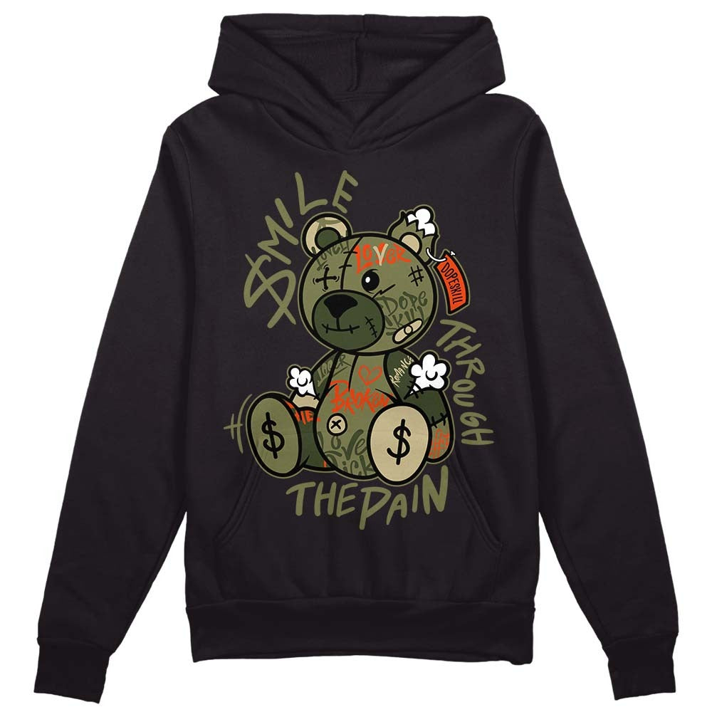 Olive Collection DopeSkill Hoodie Sweatshirt Smile Through The Pain Graphic